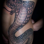 Full body cobra snake tattoo